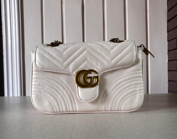 Gucci White Marmont Bag