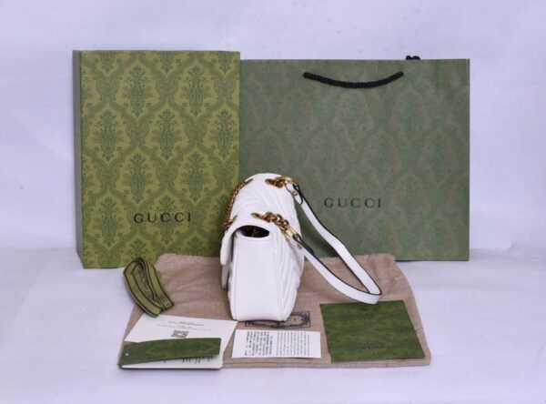 Gucci White Marmont Bag - Image 4