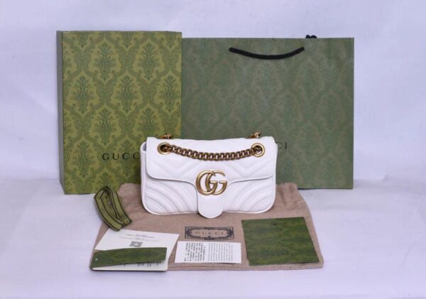 Gucci White Marmont Bag - Image 5